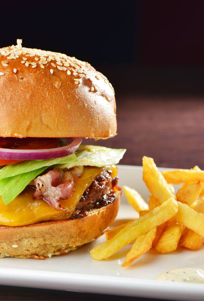  Hamburger amerykański ser - Zdjęcie, obraz