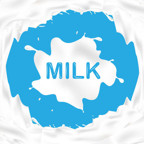 Milk wave splash background, vector illustration - Vector, Image