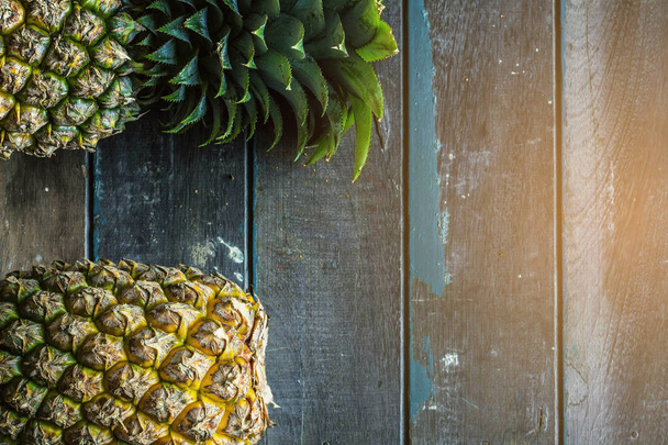 Pineapple with light shining. - Foto, Imagen