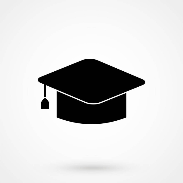 Graduation Cap icon vector flat - Vektor, Bild