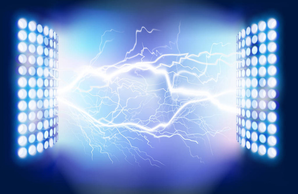 Flash of lightning. Vector illustration. - Vector, Image