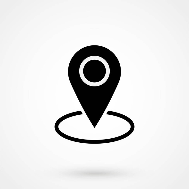Ikona GPS v jednoduchém stylu na bílém pozadí - Vektor, obrázek