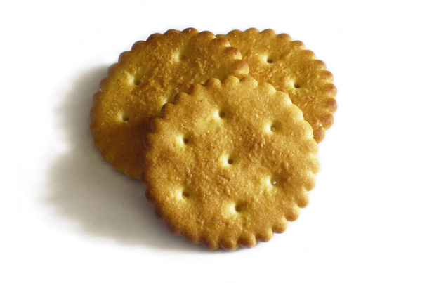klassische runde gesalzene Cracker - Foto, Bild