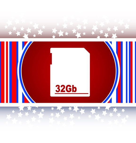 flash memory card web button icon - Фото, изображение