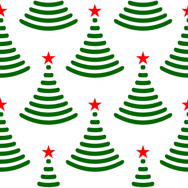 Árboles de Navidad abstractos patrón sin costuras
.  - Vector, Imagen