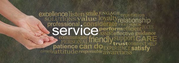 Offering Service word cloud  - Photo, Image