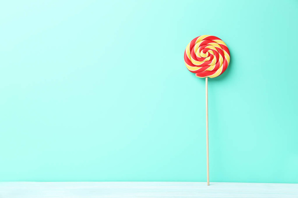 Sweet lollipop on  background - Фото, зображення