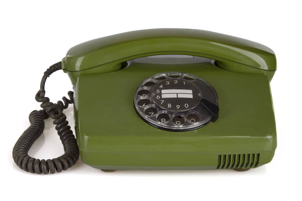 Verde telefone retro
 - Foto, Imagem