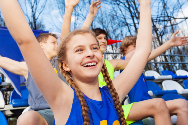 Teenage sport fans celebrating win - Fotografie, Obrázek