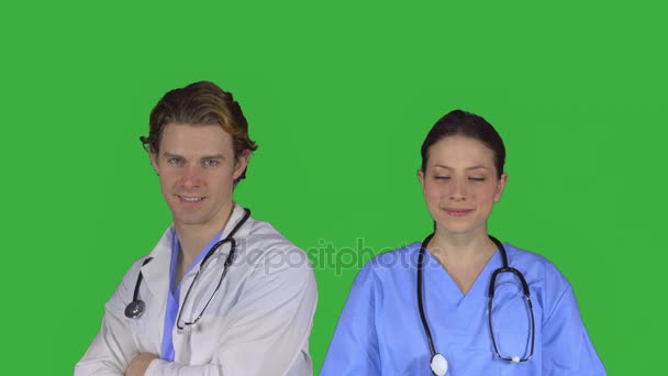Doctor and a nurse smile (Green Key) - Filmagem, Vídeo