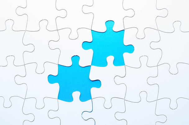 Jigsaw Puzzle with missing piece - Fotoğraf, Görsel