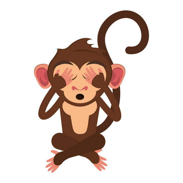 macaco louco de desenho animado correndo 12403806 Vetor no Vecteezy