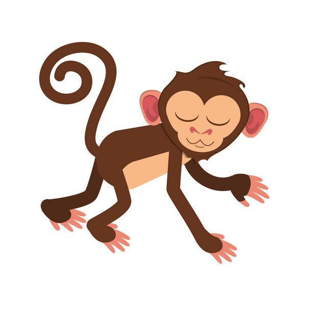 Eristetty apina sarjakuva suunnittelu
 - Vektori, kuva
