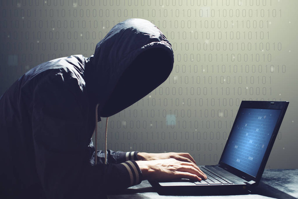 pro dospělé online anonymní internet hacker s neviditelnou tvář - Fotografie, Obrázek