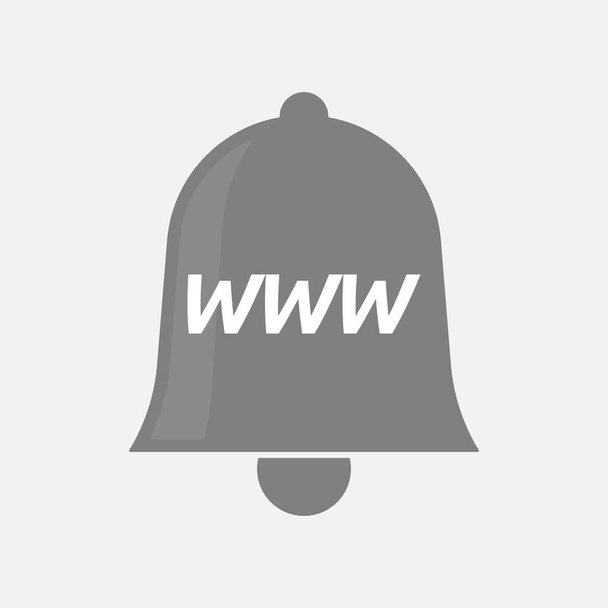 Isolato icona campana con il testo WWW
 - Vettoriali, immagini