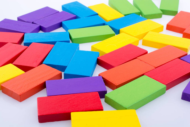 Domino blokken van verschillende kleur - Foto, afbeelding