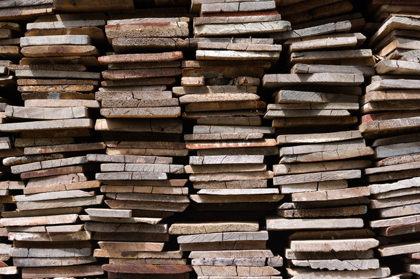 Old Wood pile, stack of wood. - Φωτογραφία, εικόνα