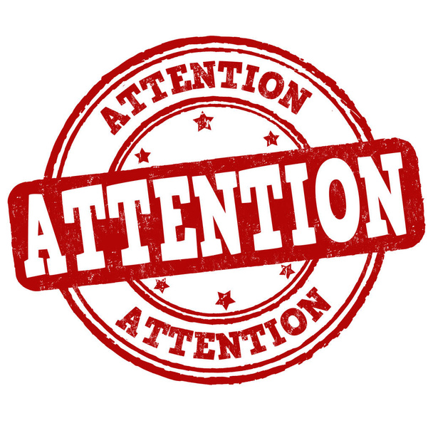 Attention sign or stamp - Vector, Image