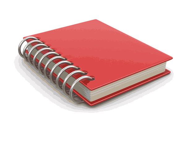 Book with hard cover. Image with clipping path - Вектор,изображение
