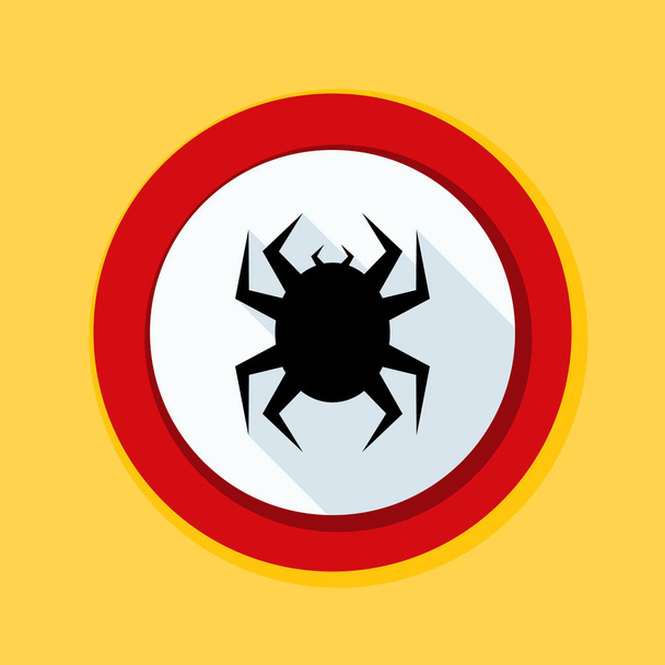 víruskereső aláírás ikonra - Vektor, kép