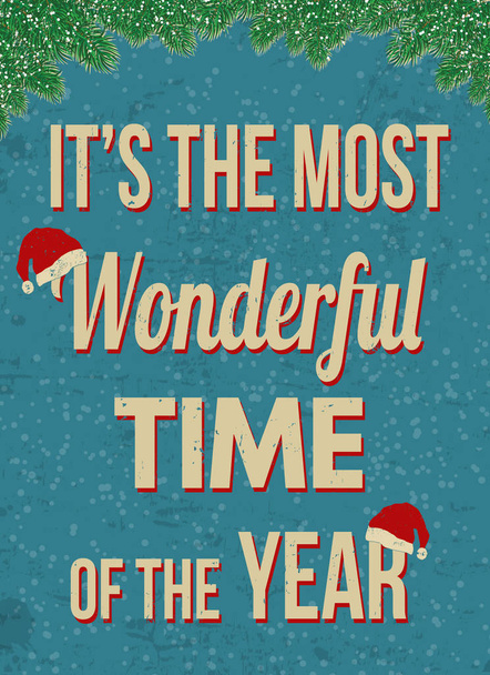 It's the most wonderful time of the year retro advertising poster - Vektör, Görsel