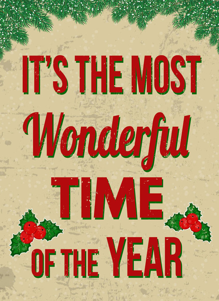 It's the most wonderful time of the year retro advertising poster - Vecteur, image