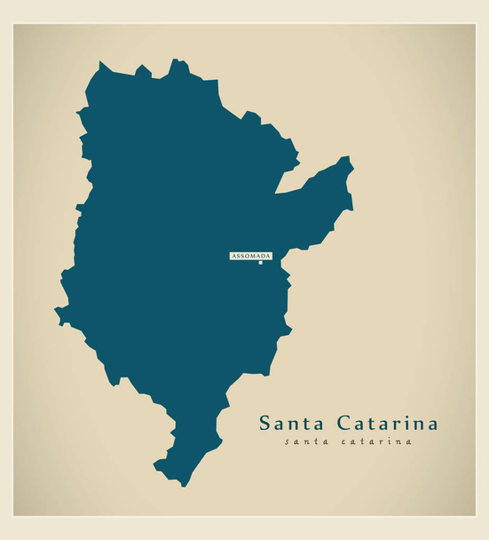 Современная карта - Santa Catarina CV
 - Вектор,изображение