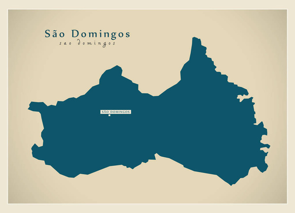 Mapa moderno - Sao Domingos CV
 - Vector, imagen