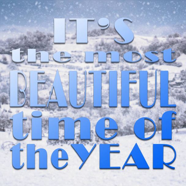 Typographic quote about winter - Photo, image