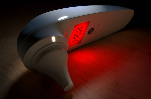 Дитячий вушний термометр Високий червоний
  - Фото, зображення
