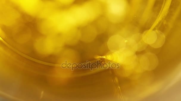Beer abstract golden yellow bubble background. - Footage, Video