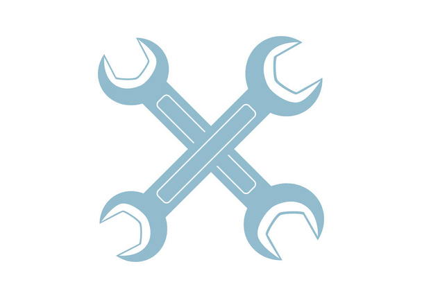 Icono de llave sobre fondo blanco
 - Vector, Imagen