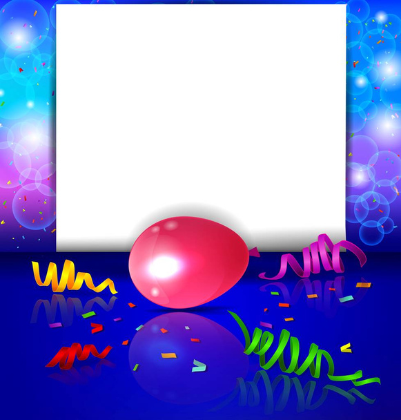 Fondo de cumpleaños con globos de colores - Vector, imagen