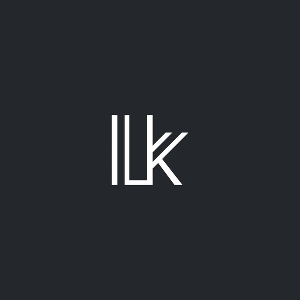 L & K Letter Icon
 - Вектор,изображение