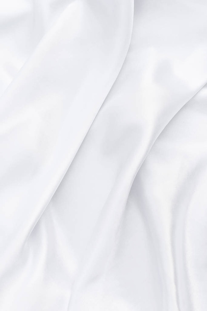 Closeup of white smoot fabric - Фото, изображение