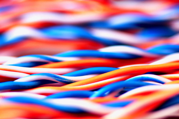 alambre trenzado de color macro
 - Foto, imagen