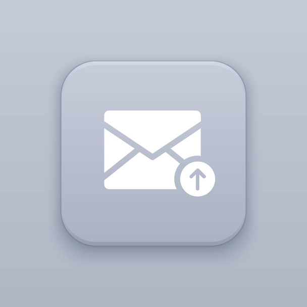 E-mail pictogram, naar boven mail pictogram - Vector, afbeelding