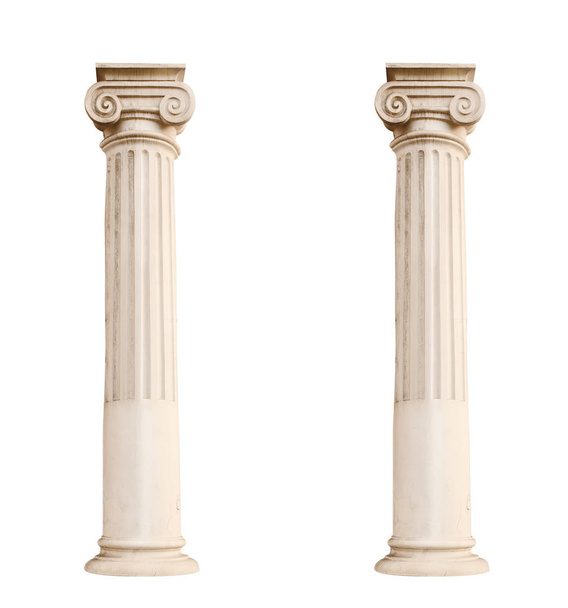 architectural columns isolated on a white background - Photo, Image