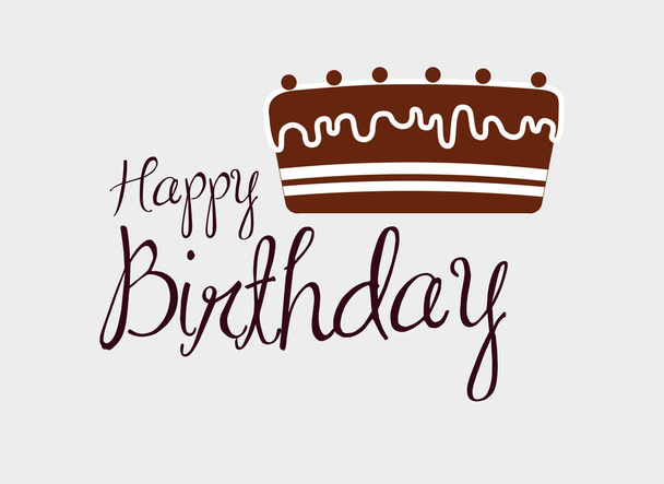 Happy birthday cake - Vetor, Imagem