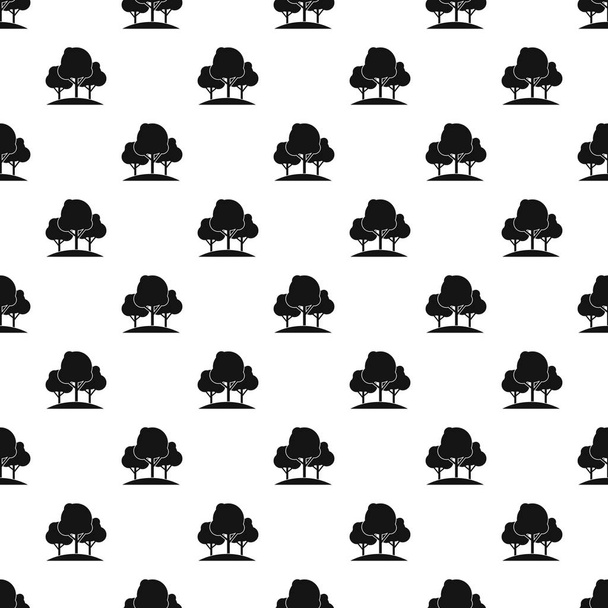 Forest trees pattern, simple style - Вектор,изображение
