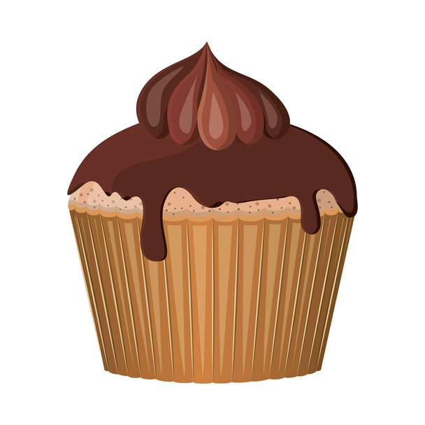sweet cupcake icon - Vector, Image
