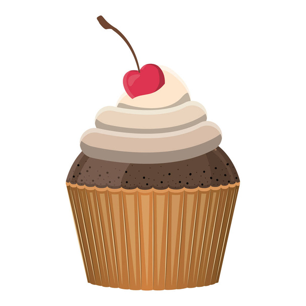 sweet cupcake icon - Vector, Image