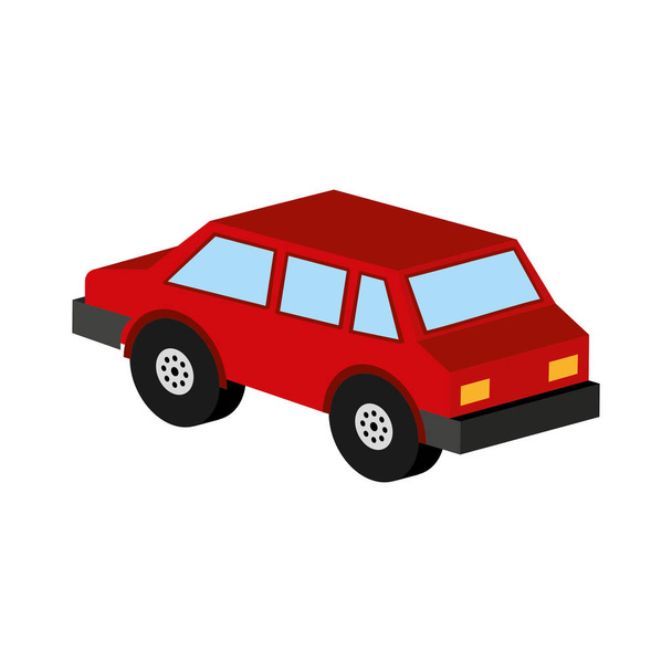 rode auto coupe pictogram ontwerp - Vector, afbeelding