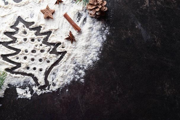 Christmas tree made of flour - Foto, Imagem