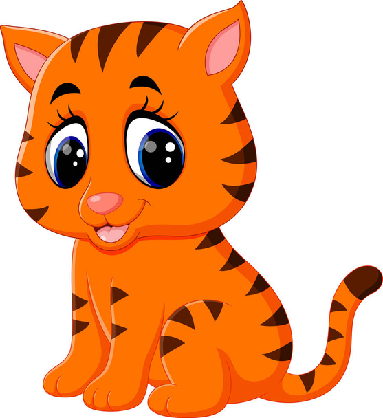 illustration of Cute cat cartoon - Vector, imagen