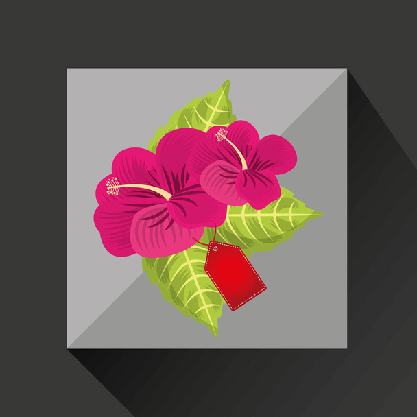 florales design shop fuchsia lilie icon - Vektor, Bild