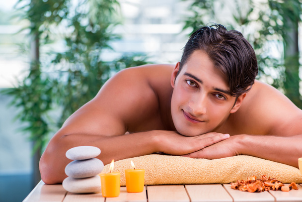 Handsome man during spa session - Photo, Image