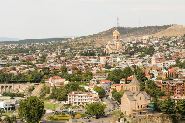 Gyönyörű panorámával a Tbiliszi  - Fotó, kép