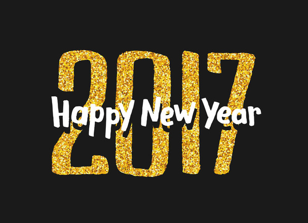 Ano Novo 2017 cartão de saudação com caligrafia
 - Vetor, Imagem