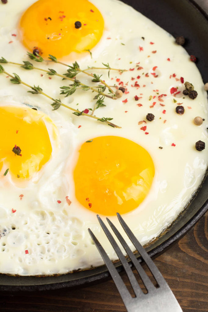 τηγανητά αυγά από κοντά - Φωτογραφία, εικόνα
